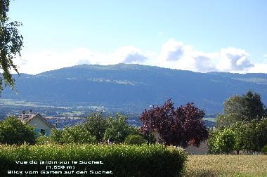 Blick vom Garten auf Suchet (1.550m)