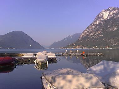 Ausblick von meiner Terrasse auf Luganosee