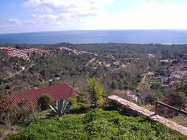 Der wunderbare Panoramablick auf das Meer von der Terrasse aus