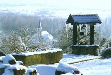Ferienhaus im Elsass - das Dorf Oberhaslach im Winter