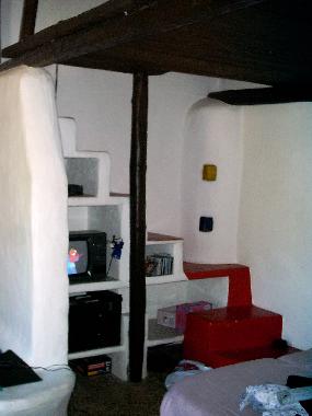 Aufgang zur Empore im Wohnzimmer