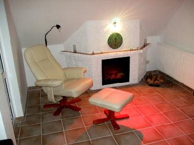 Elektronik-Kamin mit Relax-Sessel