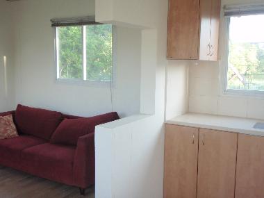 Wohnzimmer mit Kueche