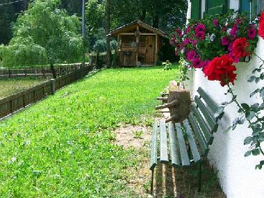 Waldblick Ferienhaus Garten