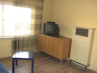 Wohnzimmer, SAT-TV kann bei Nutzung als Schlafzimmer auch im Esszimmer genutzt werden