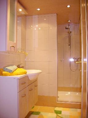 Badezimmer mit Dusche, WC separat