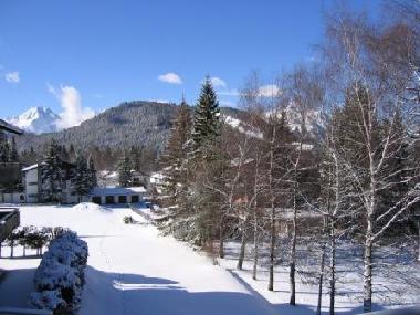 Aussicht im Winter vom Balkon