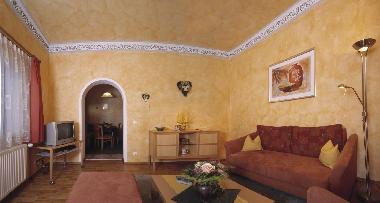 Wohnzimmer Ferienwohnung Wiesentraum 