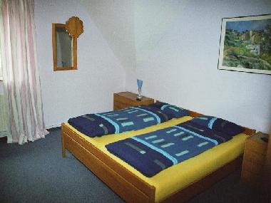 Unser blaues Schlafzimmer.