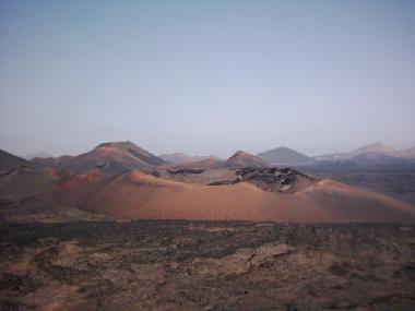 Blick ber die Feuerberge im Timanfaya Nationalpark