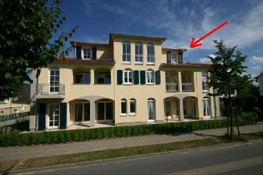 Villa Strandkuss  Wohnung Muschelsucher mit  9m-Sdbalkon