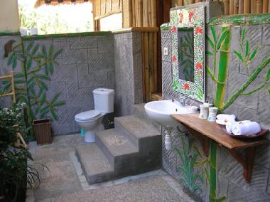 Villa Manuk Bambu Erdgeschoss - Badezimmer