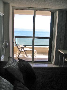Schlafzimmer mit Meer-Blick 