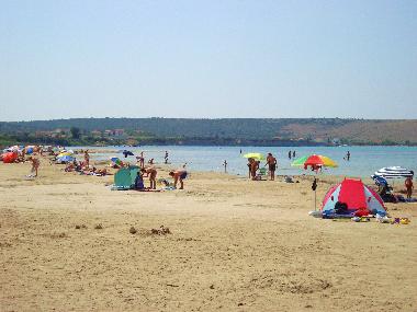 Natursandstrand  in Ljubac,nicht tief, ideal f�r Kleinkinder.