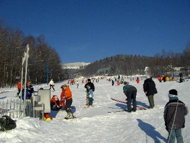 Anfaengergruppe Sammelplatz Studenov direkt hinter Severka