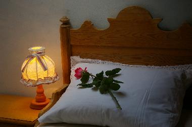 Romantikschlafzimmer in der Wohnung Hochplatte
