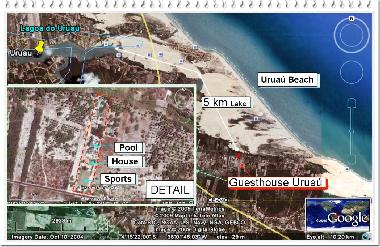 A map of area where we are located near Fortaleza in our friendly house...