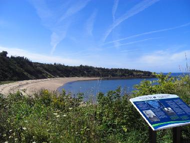 Nur ein paar Kilometer entfernt die wundersch�ne Sandbucht Sandy Cove