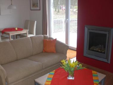 gem�tlicher Wohnbereich, Relaxen am Kamin