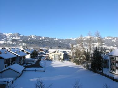 Der herrliche Blick vom Balkon, zu den Allguer Alpen.