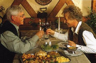 Eine hervorragende Gastronomie l�dt zum Essen ein.