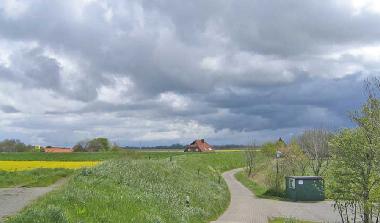 Blick ber den Osterdeich vom Fhrhaus aus