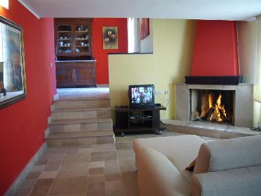 Wohnbereich mit Kamin