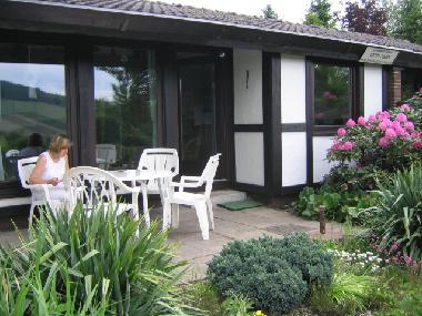 Sauerland : ****Ferienhaus HENNESEE**** : Sonnenterrasse
