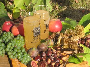 Neuer Wein, Kastanien, Trauben und �pfel