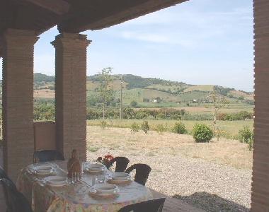 Schattige Veranda mit herrlichem Blick