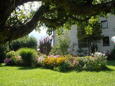 Erhol dich in unserem gro�en Garten in einer H�ngematte mit ringsum Blumen