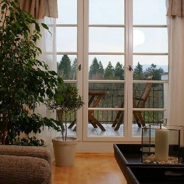 Blick auf die Dachterrasse