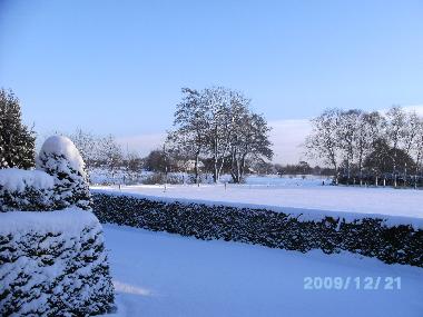 winterliche Impression von der Terrasse aus gesehen