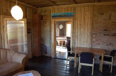 Wohnzimmer, ein blick von eingang