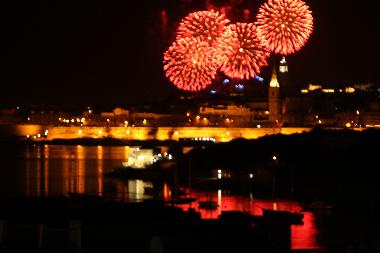Blick von der Sonnenterrasse, bis zu 5 Feuerwerke in der Nacht