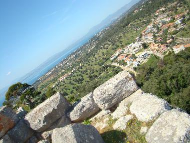 Aussicht aus der antiken Akropolis von Eretria