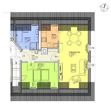 Grundriss der Ferienwohnung
