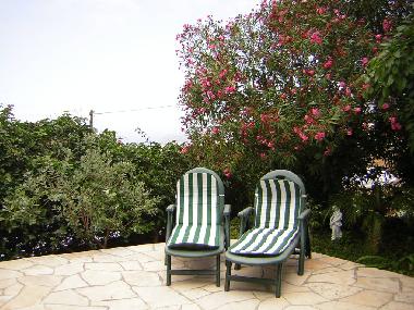 Terrasse mit Sonnenliegen