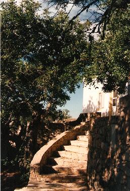 Treppe zum Haus