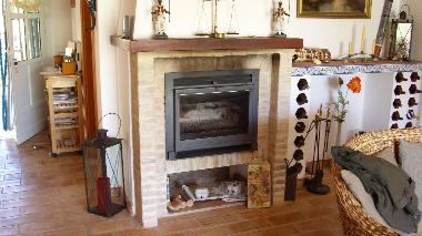 Wohnbereich mit Kamin