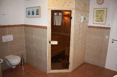 Badezimmer mit Sauna