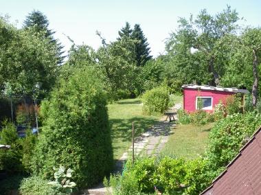 Der Blick nach hinten in den Garten...