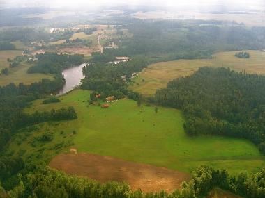 Luft foto von lacsetas am see