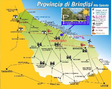 Ferienhaus in Carovigno (Brindisi) oder Ferienwohnung oder Ferienhaus