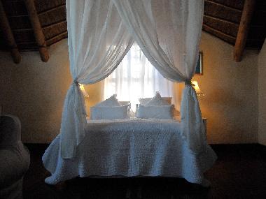 Die Ferienwohnung mit Blick auf das wunderschoene Reetdach