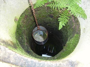 Aus dem Brunnen kommt frisches Wasser f�r Mensch und Tier
