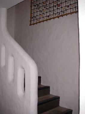 Die Treppe in die obere Etage