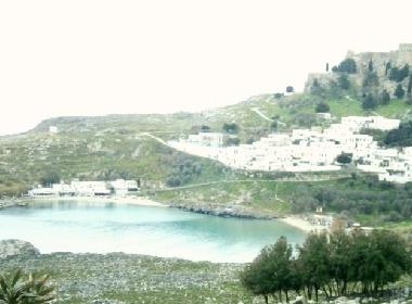 Lindos,Rhodos im Maerz