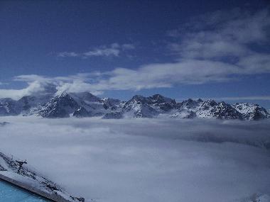 Panoramablick im Skigebiet Gr�chen auf ca. 2900m