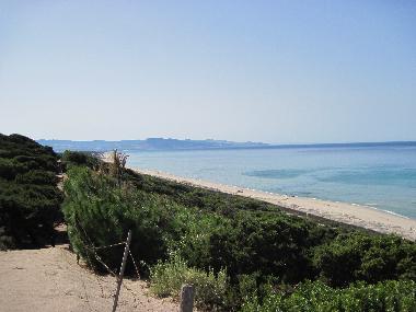 Strand bei Badesi-im Hintergrund Castelsardo